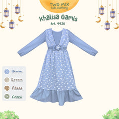 Two Mix Khalisa Baju Gamis Anak Muslim Perempuan 1-14 Tahun 4436