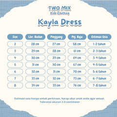 Two Mix - Baju Dress Anak Perempuan Lebaran 2025 1-12 Tahun 4432