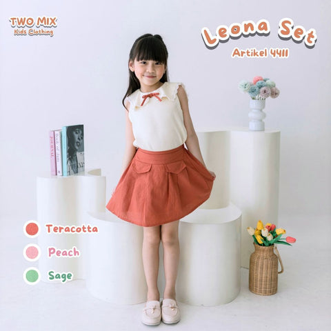Two Mix - Leona Set Setelan Anak Cewek - Stelan Perempuan Lucu Casual 1-6 Tahun 4411