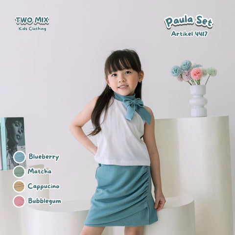Two Mix Paula Set Setelan Anak Perempuan Santai Lebaran 2025 1-6 Tahun 4417