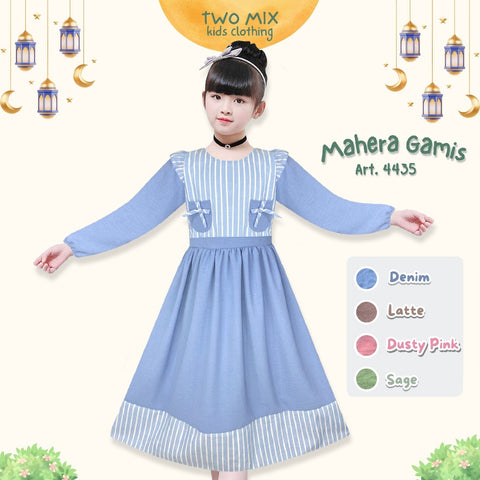 Two Mix - Mahera Gamis Raya Collection Lebaran 2025 Baju Muslim Anak Cewek 2-14 Tahun 4435