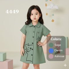 Two Mix - Molly Dress - Dress Anak Perempuan Katun Lucu Usia 1-8 Tahun 4449