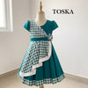 Two Mix - Baju Dress Anak Perempuan Cantik Motif Kotak Premium Gaun Pesta Cewek Usia 5-12 Tahun Y915