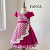 Two Mix - Baju Dress Anak Perempuan Cantik Motif Kotak Premium Gaun Pesta Cewek Usia 5-12 Tahun Y915
