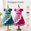 Two Mix - Baju Dress Anak Perempuan Cantik Motif Kotak Premium Gaun Pesta Cewek Usia 5-12 Tahun Y915