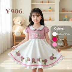 Two Mix - Baju Dress Anak Perempuan Pesta Satin 1-12 Tahun Y906
