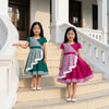 Two Mix - Baju Dress Anak Perempuan Cantik Motif Kotak Premium Gaun Pesta Cewek Usia 5-12 Tahun Y915