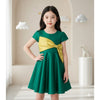 Two Mix - Baju Gaun Dress Anak Natal Perempuan Satin Cantik Mewah 1-12 Tahun 4452