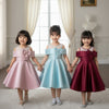 Two Mix - Dress Pesta Anak Perempuan - Gaun Anak Cewek Motif Pita Bahan Satin Usia 1-14 Tahun 4461