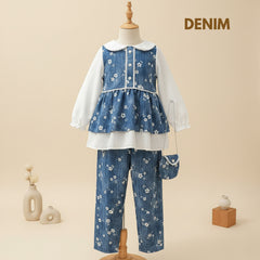 Two Mix - Set Raya Collection 2026 - Baju Setelan Gamis Ramadhan Anak Perempuan FREE TAS 4465