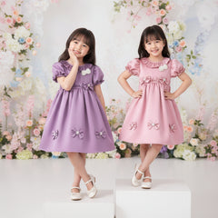 Two Mix - Baju Dress Pesta Anak Perempuan - Pakaian Fashion Anak Cewek Satin Mewah 1-12 Tahun Y911