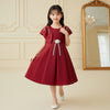 Two Mix - Baju Dress Pesta Imlek Anak Perempuan - Pakaian Formal Anak Cewek Satin 1-12 Tahun Y912