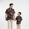 Two Mix - Kemeja Batik Couple Ayah dan Anak Laki Laki - Outfit Atasan Batik Floral Premium 4456