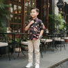 Two Mix - Kemeja Batik Couple Ayah dan Anak Laki Laki - Outfit Atasan Batik Floral Premium 4456