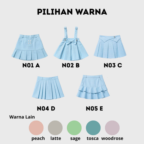 Two Mix - Rok Lebaran Anak Perempuan Katun - Skirt Anak Cewek Usia 1 -10 Tahun N01A N02B N03C