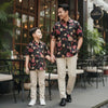 Two Mix - Kemeja Batik Couple Ayah dan Anak Laki Laki - Outfit Atasan Batik Floral Premium 4456