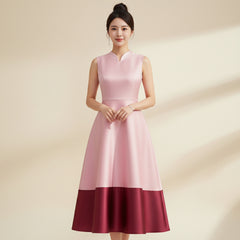 Two Mix - Baju Dress Pesta CNY 2026 Couple Ibu dan Anak Perempuan - Fashion Pakaian Imlek Satin 4462