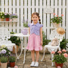 Two Mix - Zoya Dress Anak Perempuan Kaos Mix Jeans Oxford Warna Pink Mocca Usia 2–8 Tahun 4470