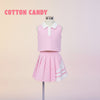 Two Mix - Arletta Set Baju Setelan Anak Perempuan Katun Combed 30s Crop Top Rok Plisket Usia 1-8 Tahun 4460