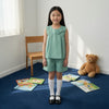 Two Mix - Naura Set Setelan Anak Perempuan Pita Cantik Celana Pendek Usia 2-8 Tahun 4458
