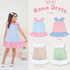 Two Mix - Outfit Baju Rania Dress Anak Perempuan Cantik Katun 1-8 Tahun 4405