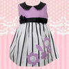 TWO MIX 2469 Rok Sablon Salur Dress Bayi warna Ungu