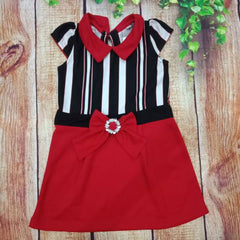 Two Mix Dress anak perempuan 6 - 10 tahun bahan wafel dj94