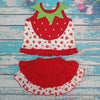setelan rok bayi kostum buah strawberry dj279