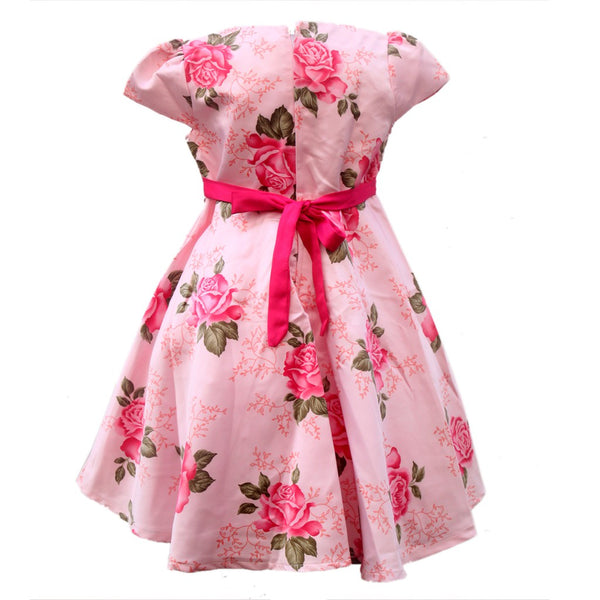 Two Mix Baju Dress Anak Perempuan Motif Bunga Vintage Mawar
