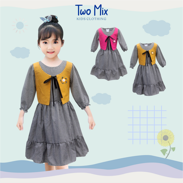 Two Mix Dress Anak 2981