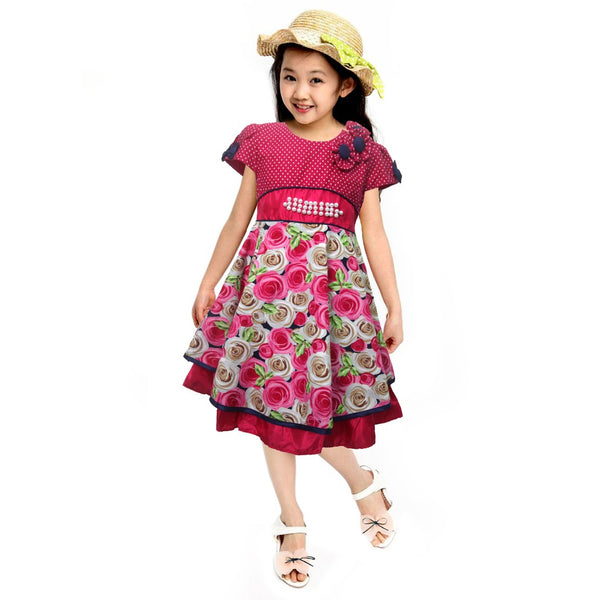 Two Mix Dress Anak Fashion / Pakaian Anak Perempuan / Baju Anak Perempuan 2705