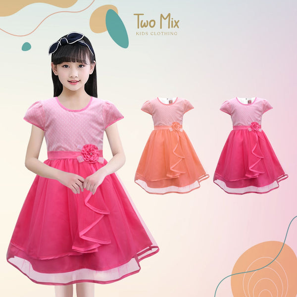 Two Mix Dress Anak 4061
