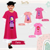 Two Mix Dress Anak Perempuan Kaos Scuba Usia 1-12 Tahun 4150