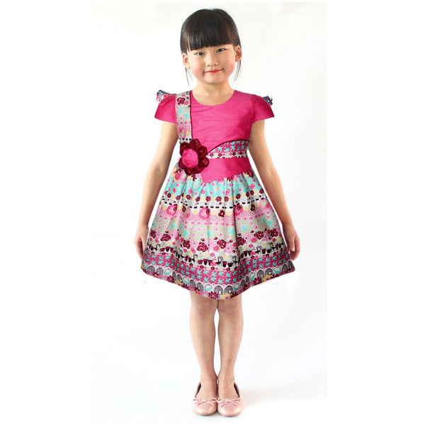 Dress Anak Cewek Bahan Katun Printing 2545
