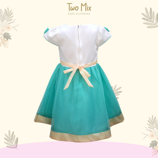 Two Mix Baju Anak Perempuan Gratis Tas Bahan Kaos + Satin 4181