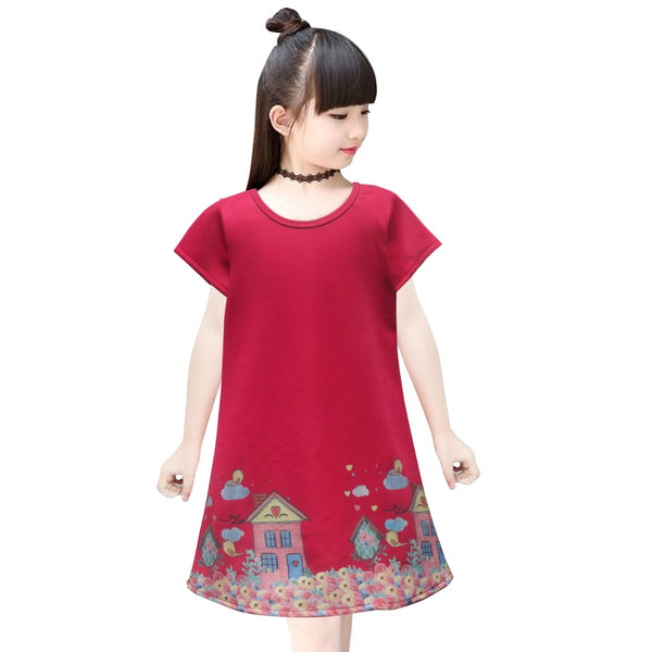 Two Mix Dress Anak Perempuan Casual Usia 1-8 4209