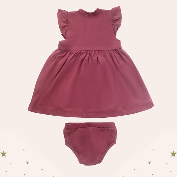 TWO MIX Short Sleeve Dress - Rok Bayi Perempuan - Rok Dress Anak Perempuan Rumah Santai usia 0-3 Tahun 4218
