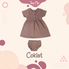 Two Mix Short Sleeve Dress Bayi - Dress Anak Perempuan 4219