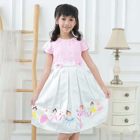 TWO MIX Baju Anak Perempuan - Dress Anak Cewek Motif Princess Digital Print Usia 1-12 Tahun 4247