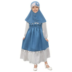 Two Mix Gamis Anak Perempuan Bahan Katun - Baju Anak Muslim Wanita Usia 1-12 Tahun 4270