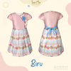 Two Mix Baju Anak Perempuan Fashion - Dress Anak Wanita Bahan Kain Satin Usia 1-12 Tahun 4276