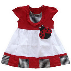 Two Mix Dress Baju Bayi Perempuan Bordir Kumbang Kecil size M dan L usia 6-12 bulan