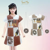 TWO MIX - Baju Anak Perempuan Print Donut - Dress Anak Gratis Tas Donut Lucu 1-8 Tahun 4297