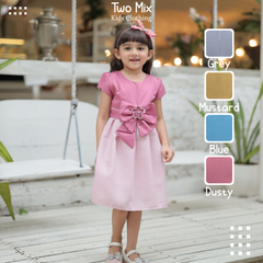 Two Mix - Dress Anak Lebaran - Baju Anak Cewek Eid Mubarak 1-12 Tahun 4337