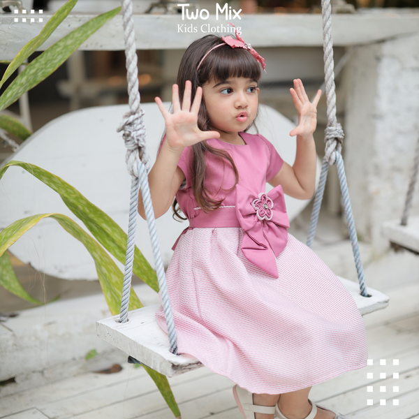 Two Mix - Dress Anak Lebaran - Baju Anak Cewek Eid Mubarak 1-12 Tahun 4337