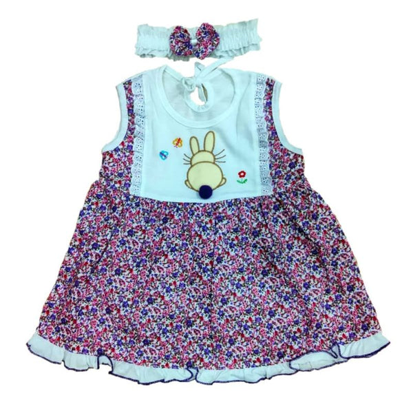 Two Mix Dress Baby Dress Bandana 0 - 6 Bulan dj812