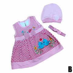 Two Mix Dress Bayi 0 - 6 Bulan Free Bandana Turban dj724