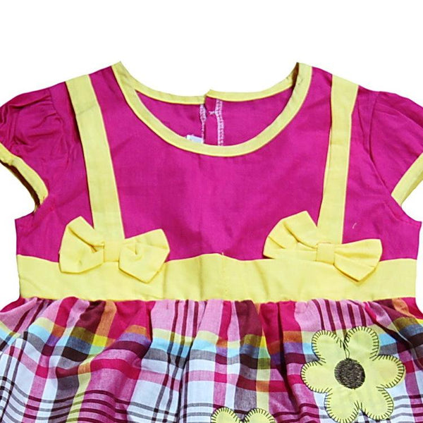 TWO MIX 2171 Dress Baju Bayi Perempuan Kotak Bordir Kupu