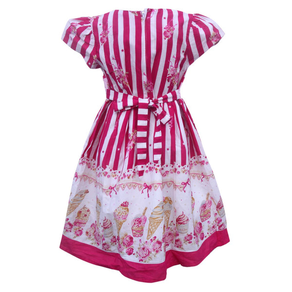 Two Mix Baju Anak - Dress anak perempuan - Dress Salur Es krim 2656 Size 1 2656