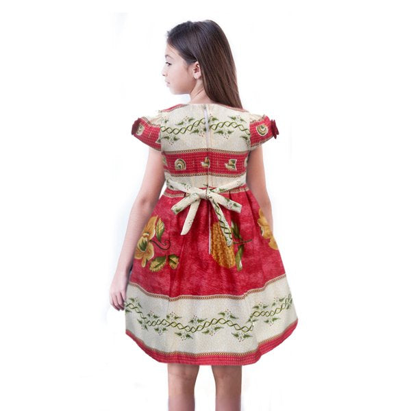 Grosir Dress Anak Perempuan Satin Bunga Teratai 2835